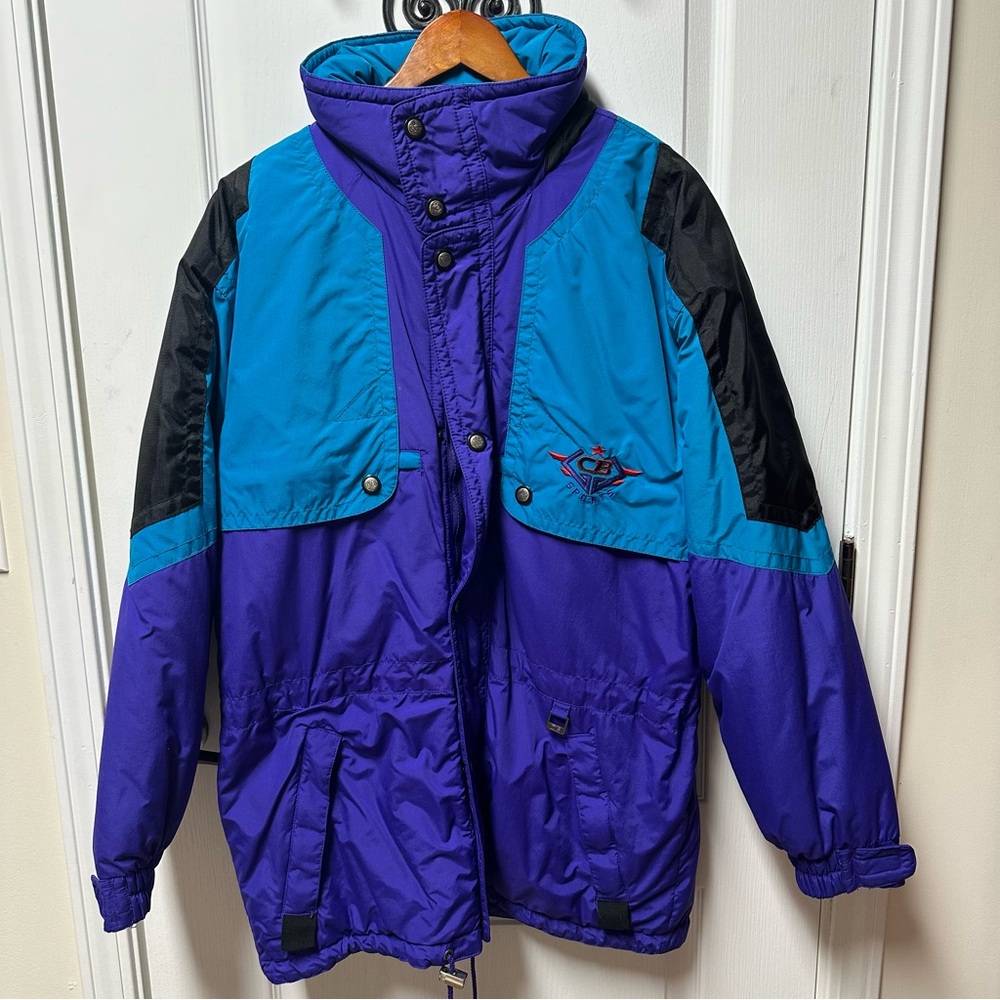 Women's Vibrant Ski Jacket - Purple and Blue